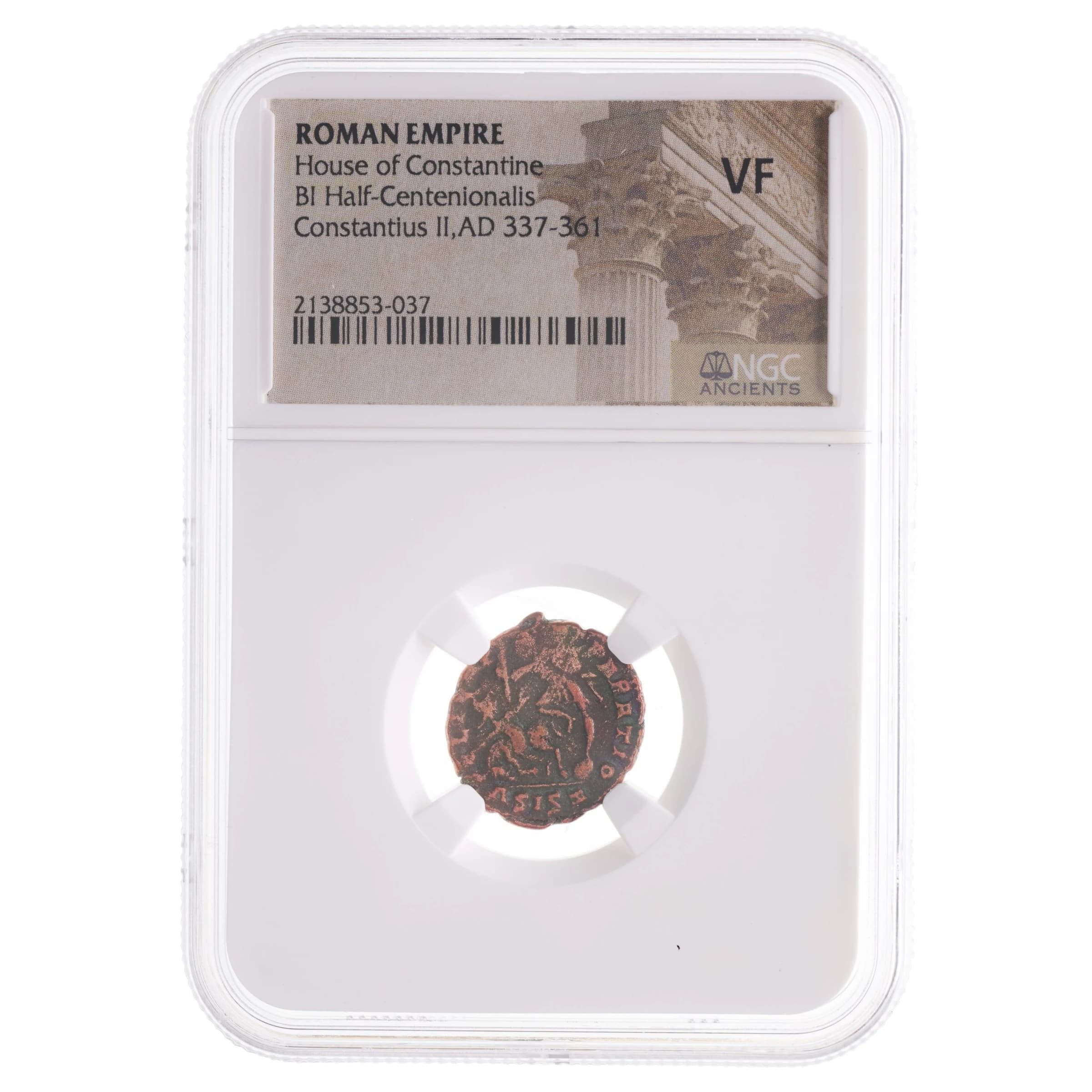 NGC-Certified Roman Coin: Constantius II (Gladiator), AE3/4, Grade VF - Image 2
