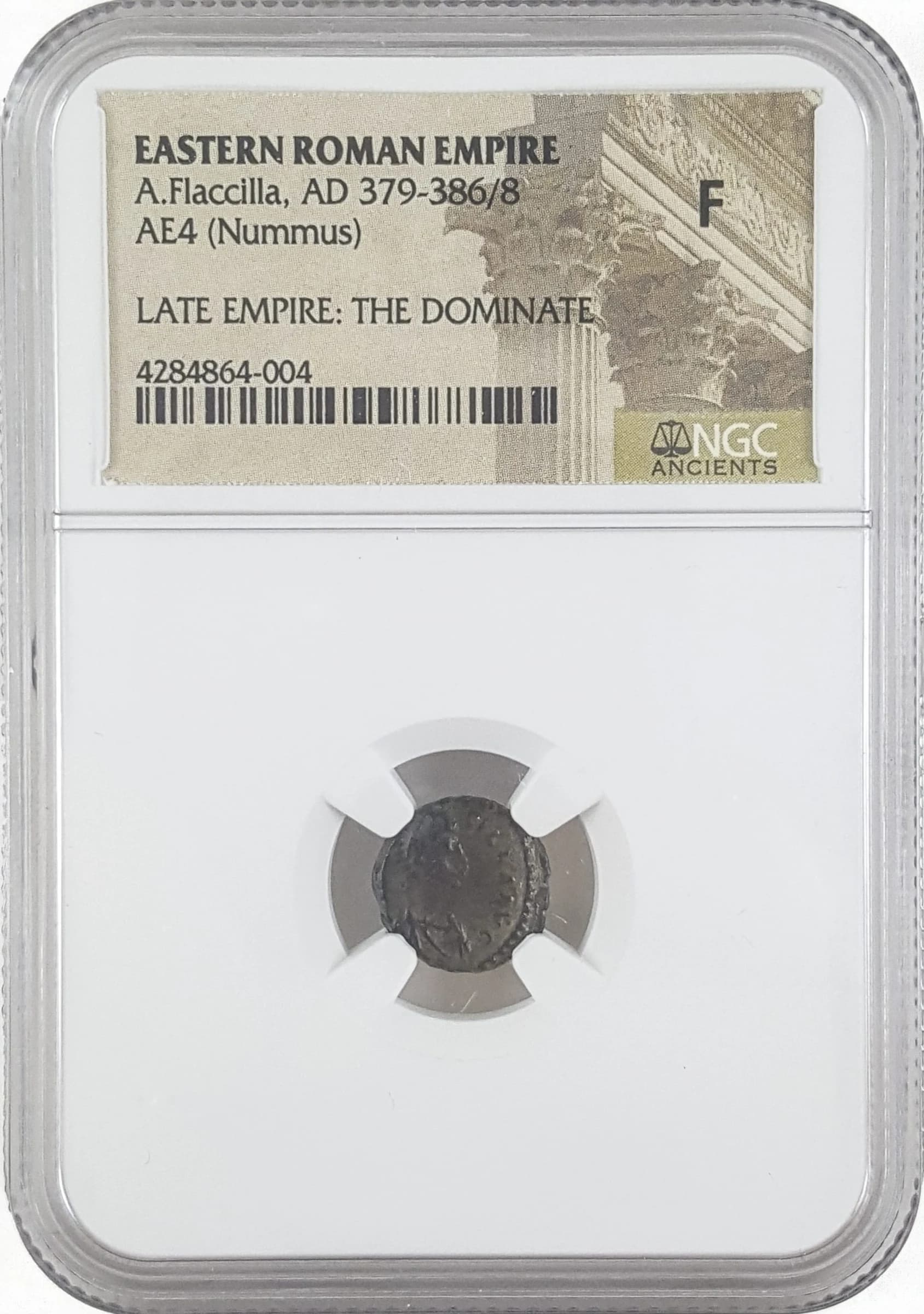 NGC-Certified Roman Coin: Aelia Flacilla, AE4, Grade F - Image 2
