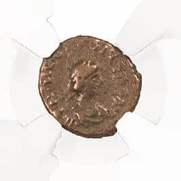 NGC-Certified Roman Coin: THEODOSIUS2ND(AE4), Grade F - Image 3