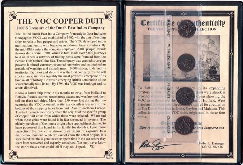 VOC Dutch East Indies Co. Copper Duits Album - Image 2