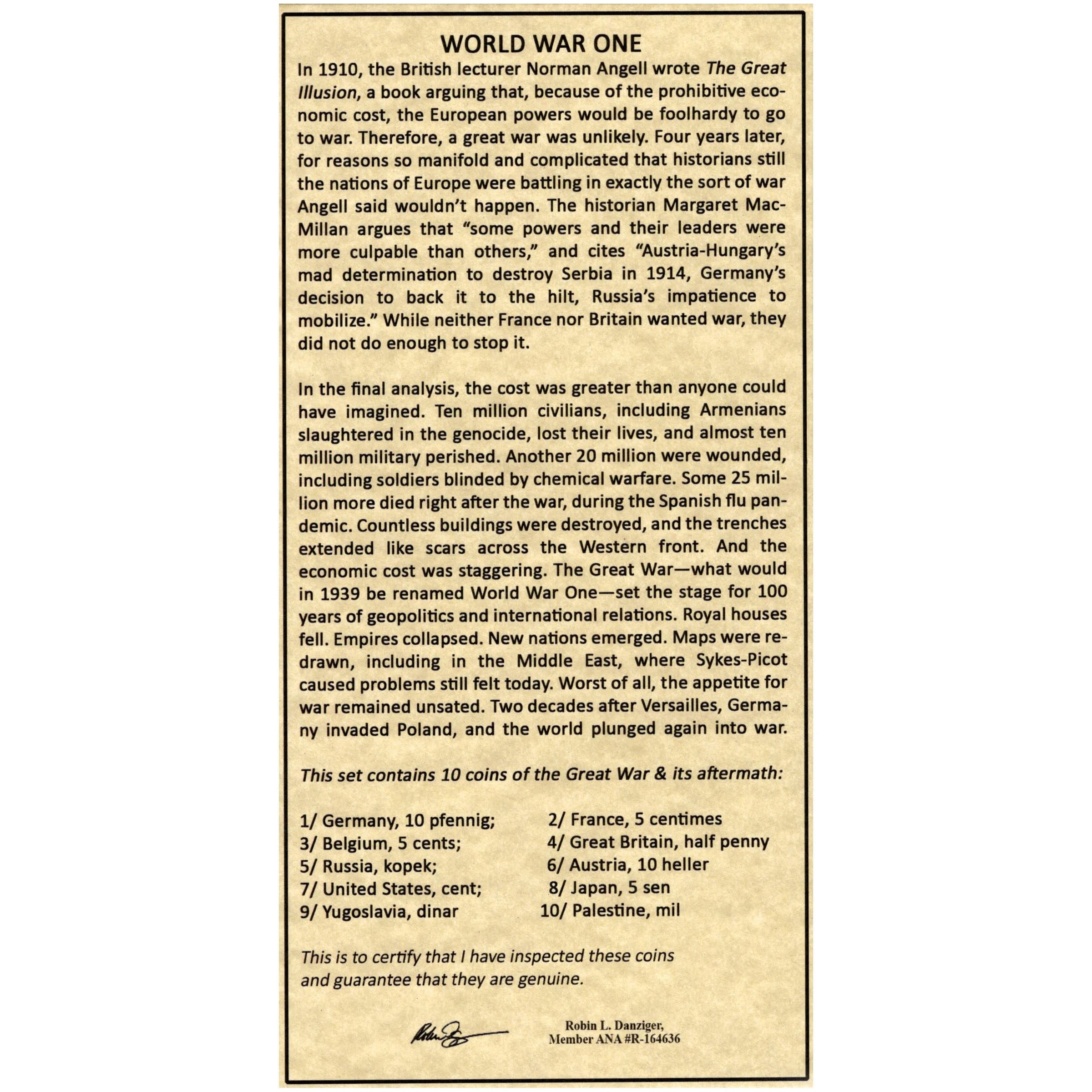 World War One and the Map of the Modern World (10 Coin Set) - Image 6