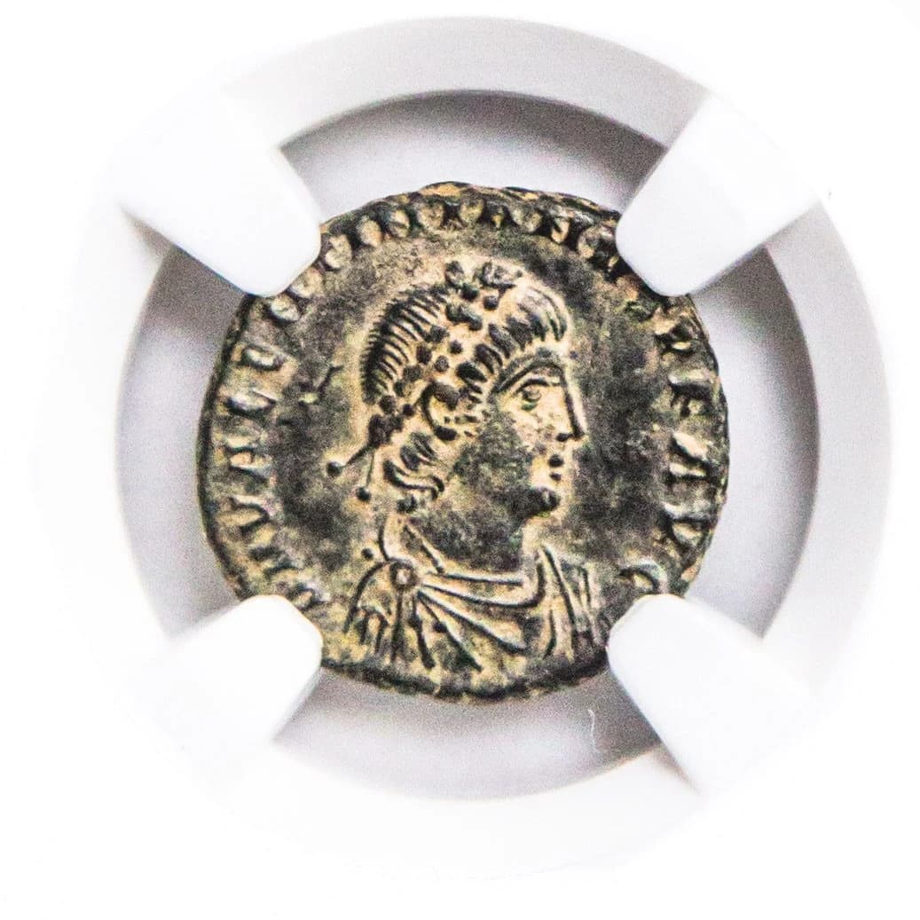 NGC-Certified Roman Coin: VALENTINIAN2ND(AE4), Grade AU - Image 3