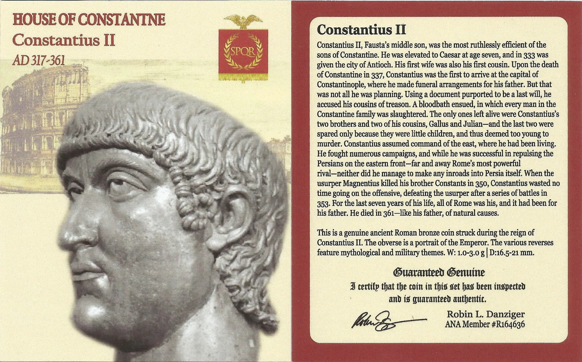 NGC-Certified Roman Coin: CONSTIUS2ND(AE3), Grade AU - Image 4