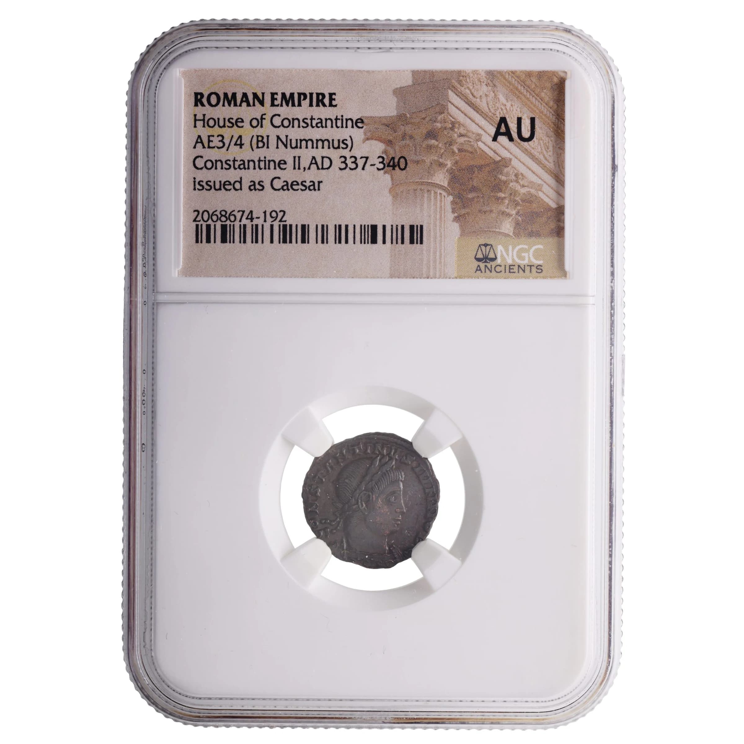 NGC-Certified Roman Coin: CONSTINE2ND(AE3/4), Grade AU - Image 2
