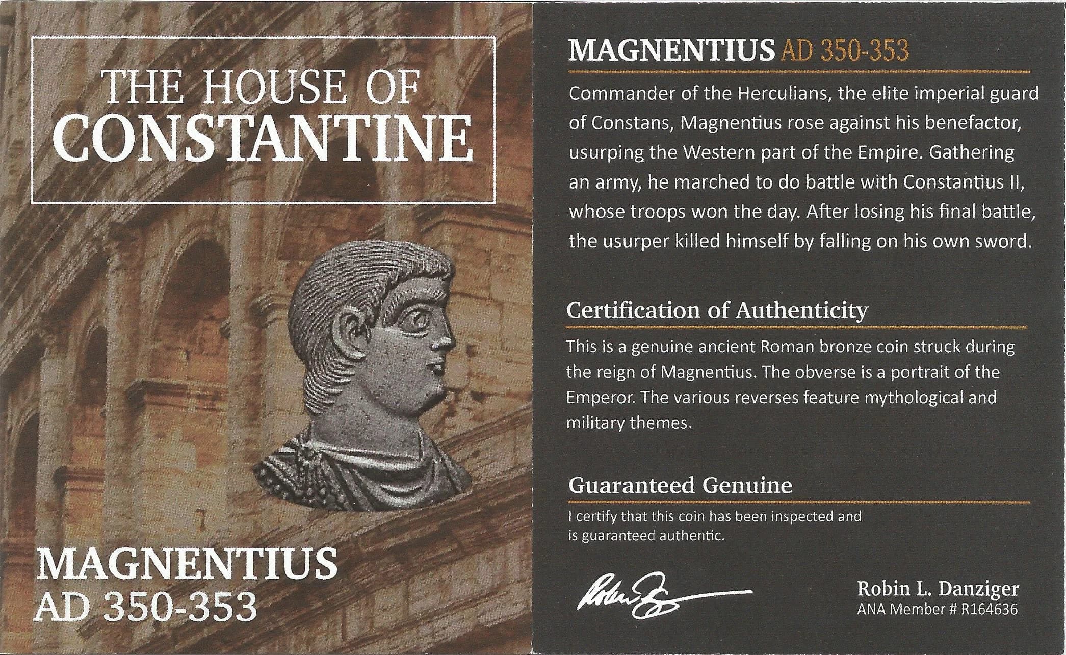 NGC-Certified Roman Coin: Magnentius, AE2, Grade VF - Image 4