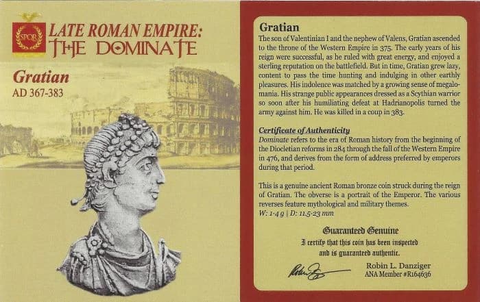 NGC-Certified Roman Coin: Gratian, AE4, Grade F - Image 2