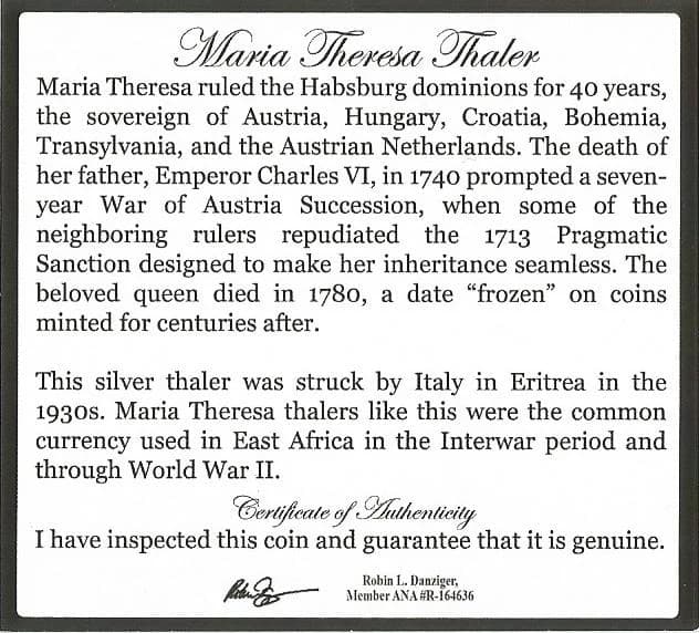 Maria Theresa Silver Thaler (Black Box) - Image 4