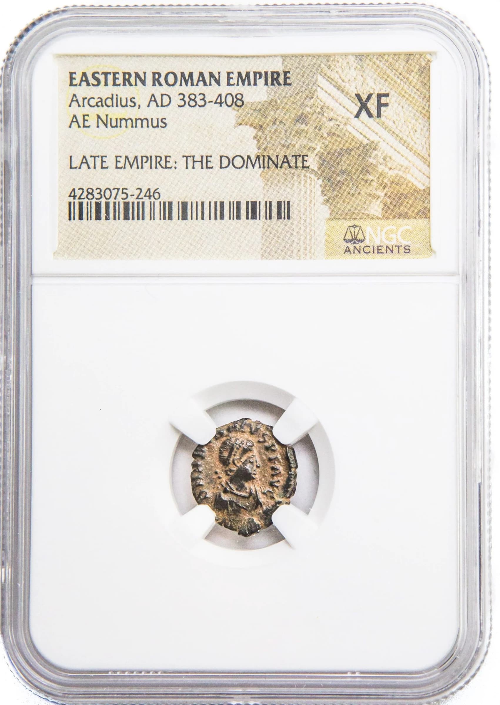 NGC-Certified Roman Coin: Arcadius, AE4, Grade XF - Image 2