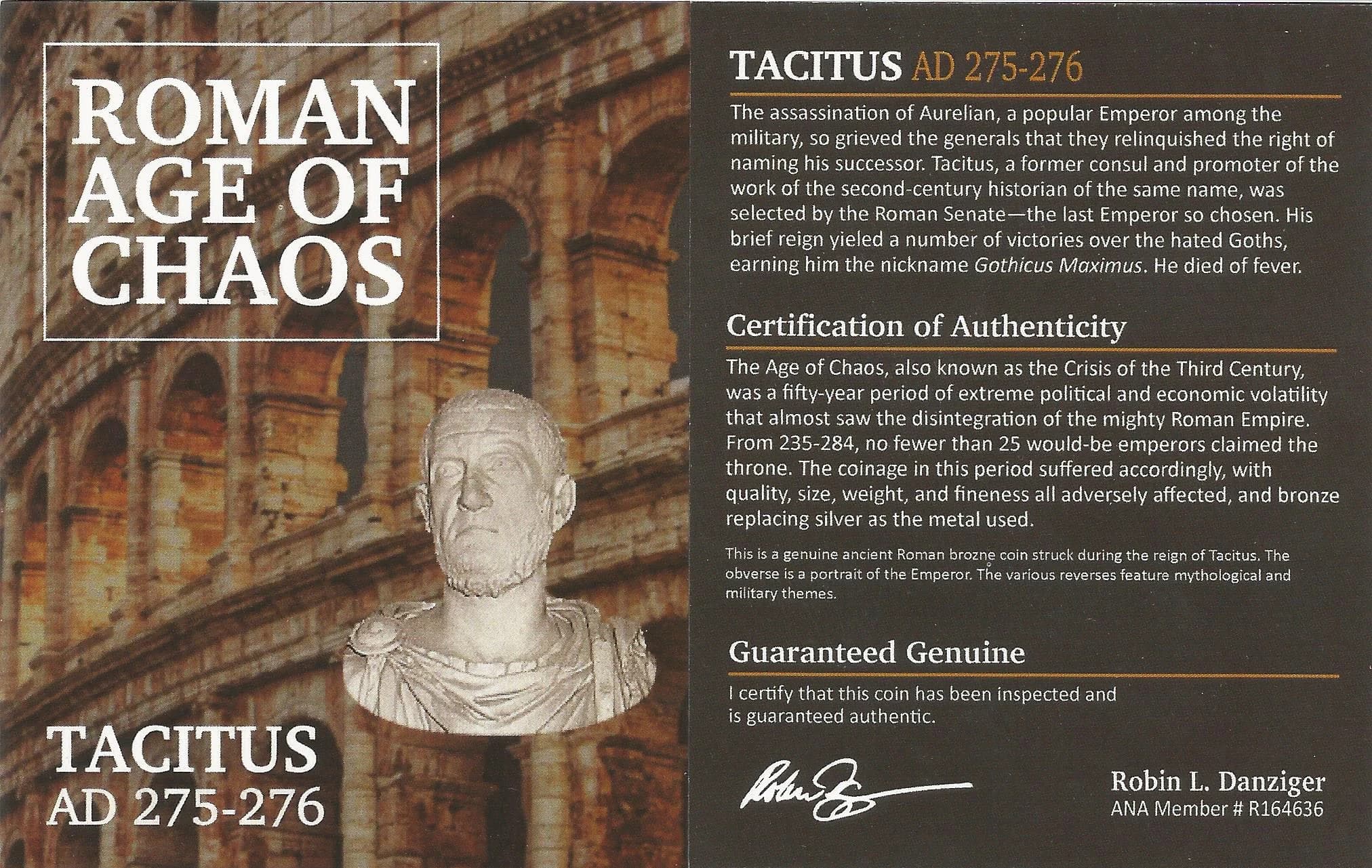 NGC-Certified Roman Coin: Tacitus, ANT, Grade F - Image 4
