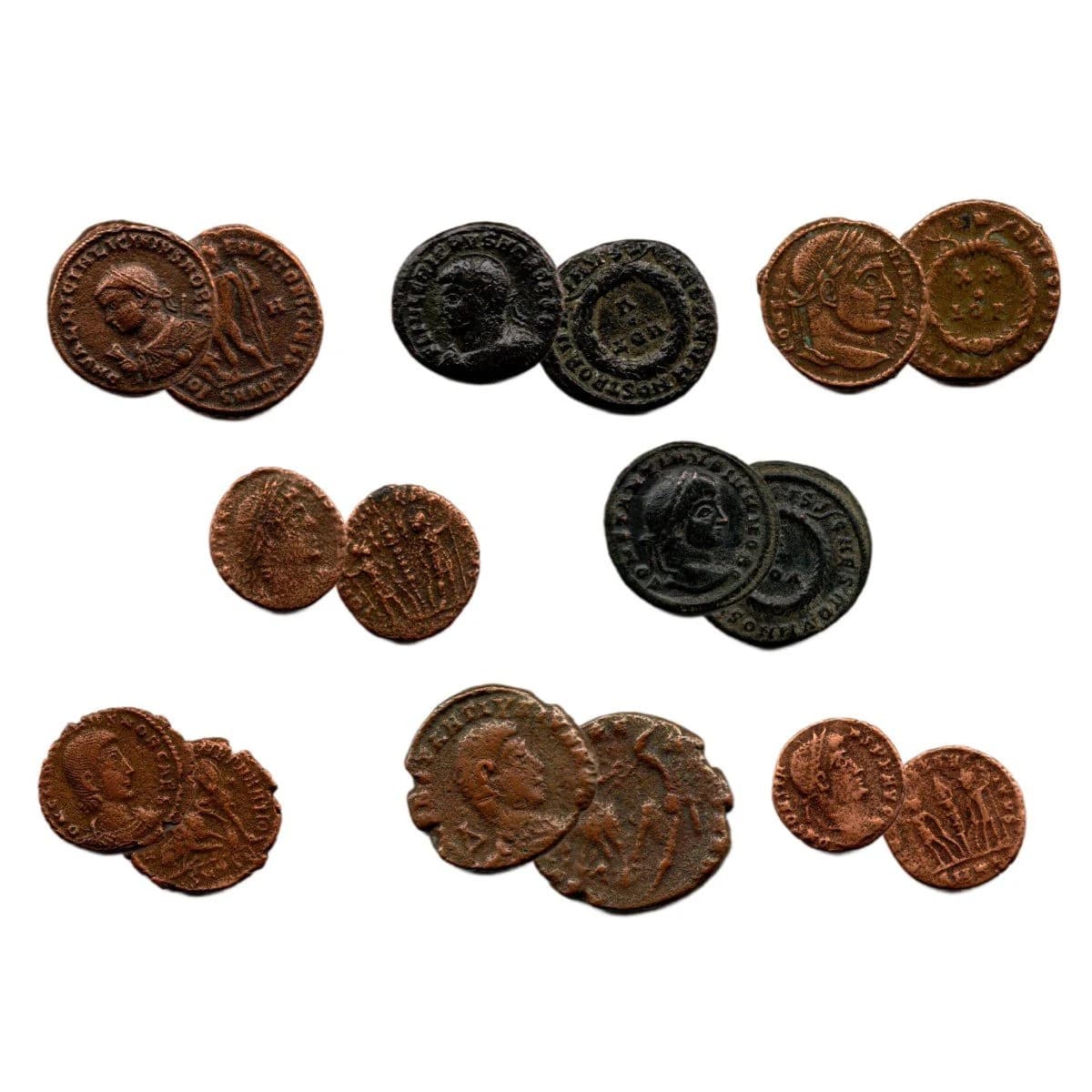 Constantine Dynasty: Box of 8 Roman Bronze Coins (Eight-Coin Box) - Image 2