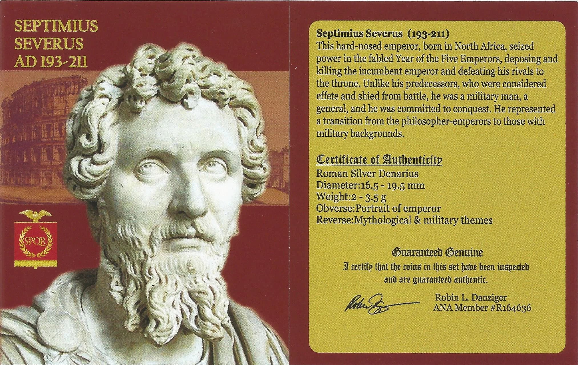 NGC-Certified Roman Coin: SEPTIMIUSSEV(AR), Grade VF - Image 3