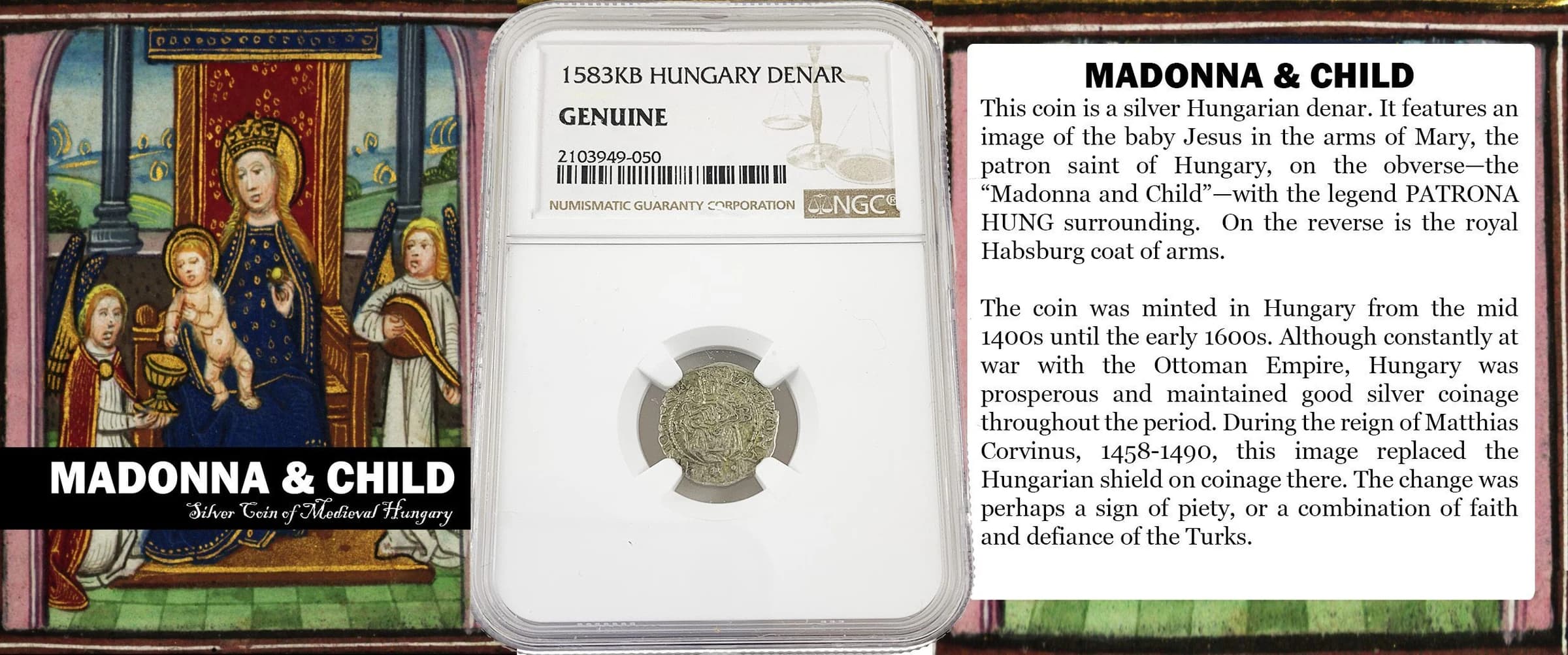 NGC-Certified Roman Coin: HUNGMADONNA, Grade PG - Image 2