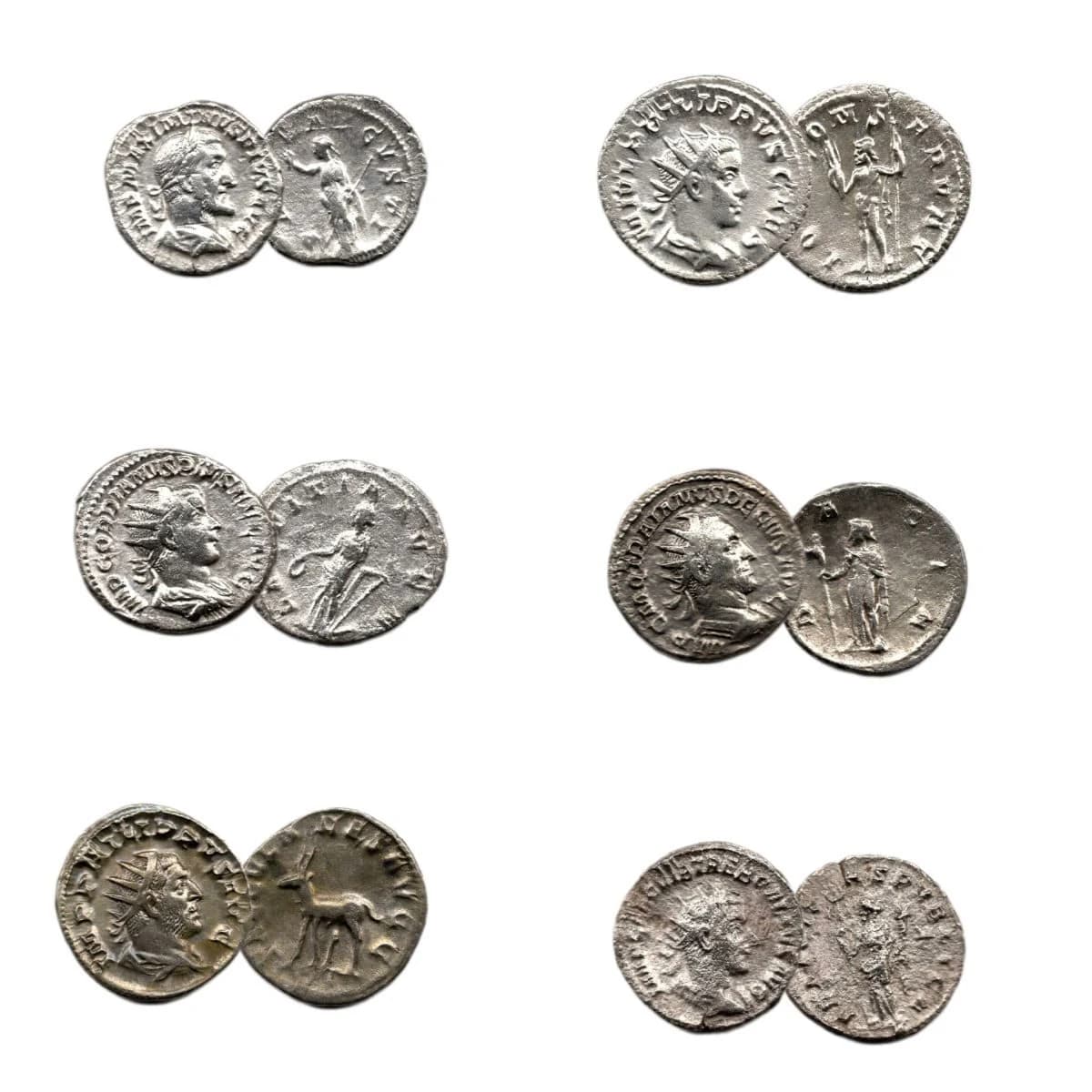 The Age of Chaos: Box of 6 Roman Coins from the Crisis of Third Century (Six-Coin Box) - Image 2