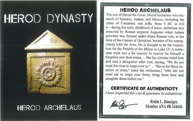 NGC-Certified Roman Coin: Herod Archelaus, Grade HG - Image 4