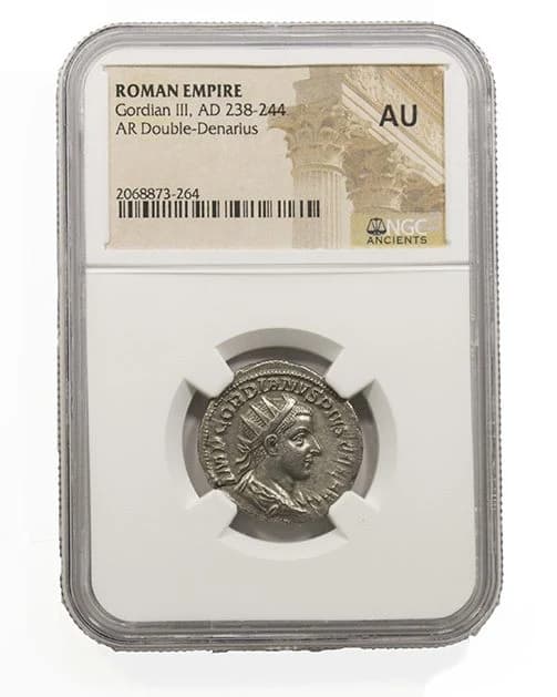 NGC-Certified Roman Coin: GORDIAN3RD(AR)(ANT), Grade AU - Image 2