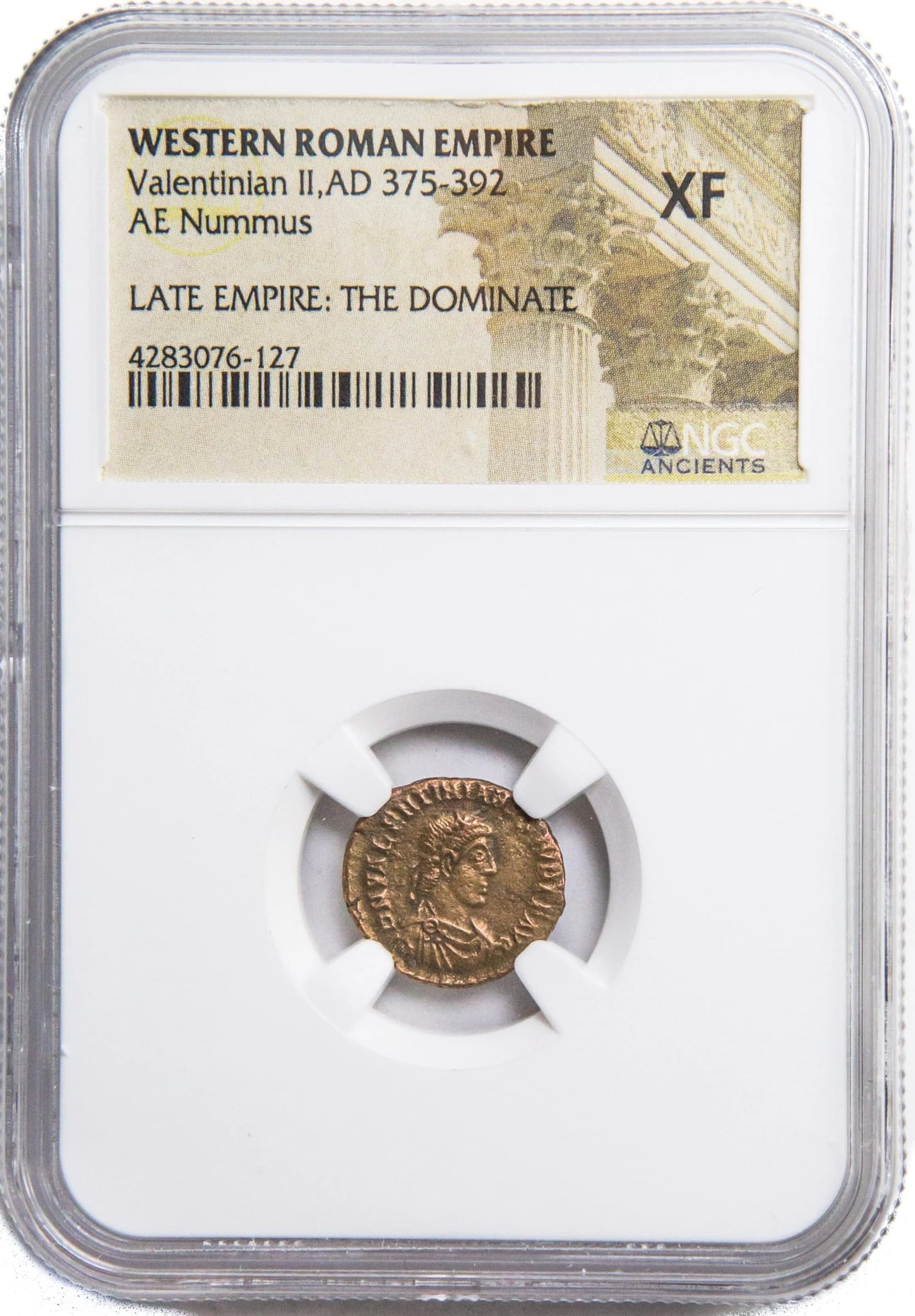 NGC-Certified Roman Coin: VALENTINIAN2ND(AE4), Grade XF - Image 2