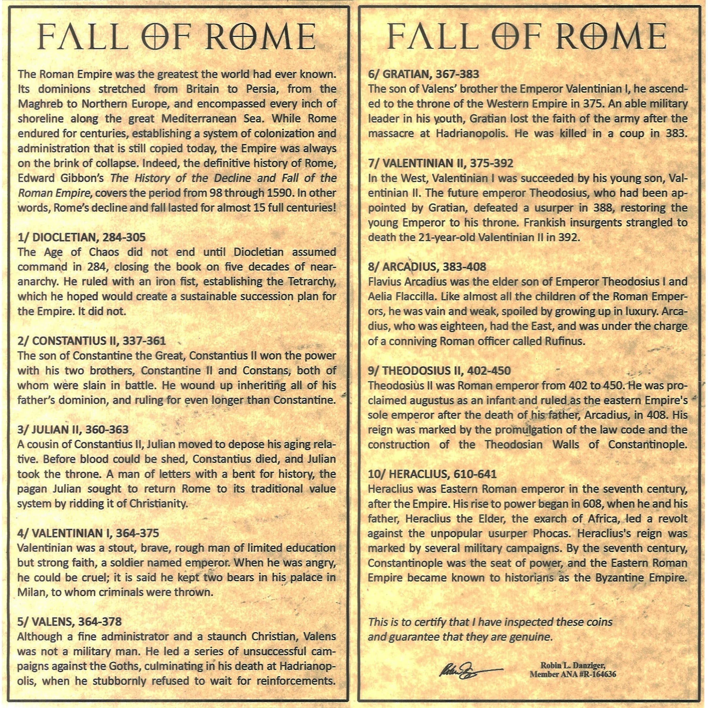 Fall of Rome: 10 Bronze Coin Boxed Collection - Image 3
