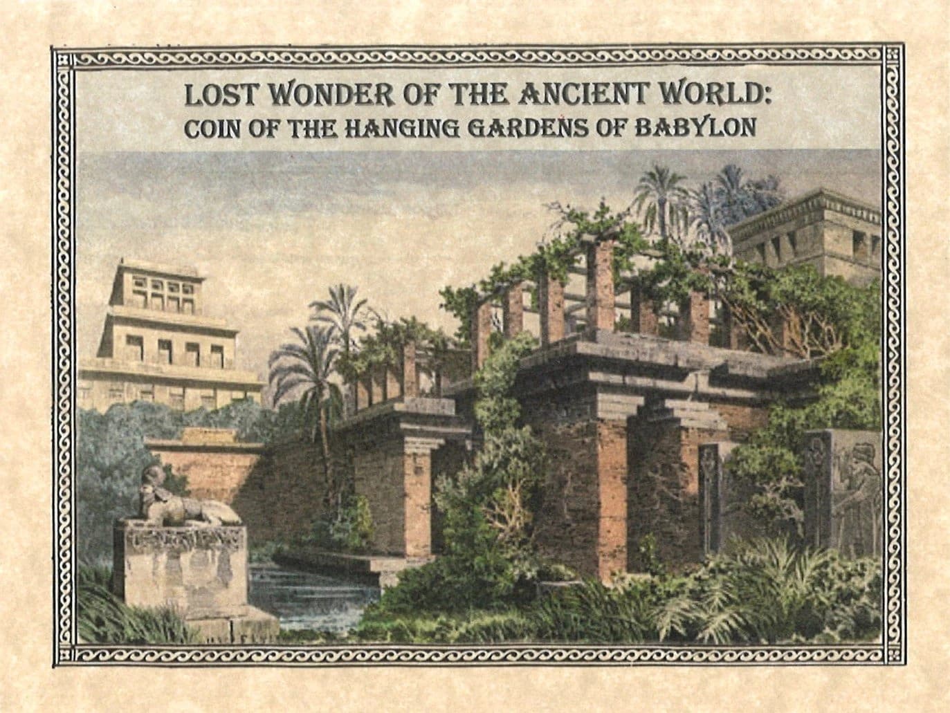 Lost Wonder of the Ancient World Coin of the Hanging Gardens of Babylon (Clear Box) - Image 3