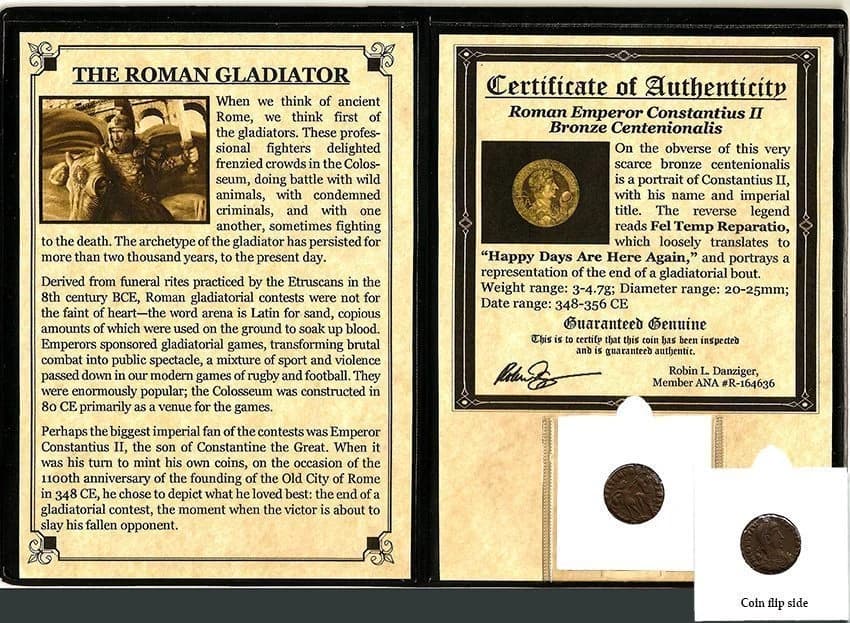 Gladiator: Roman Coin of Emperor Constantius II (Album) - Image 2