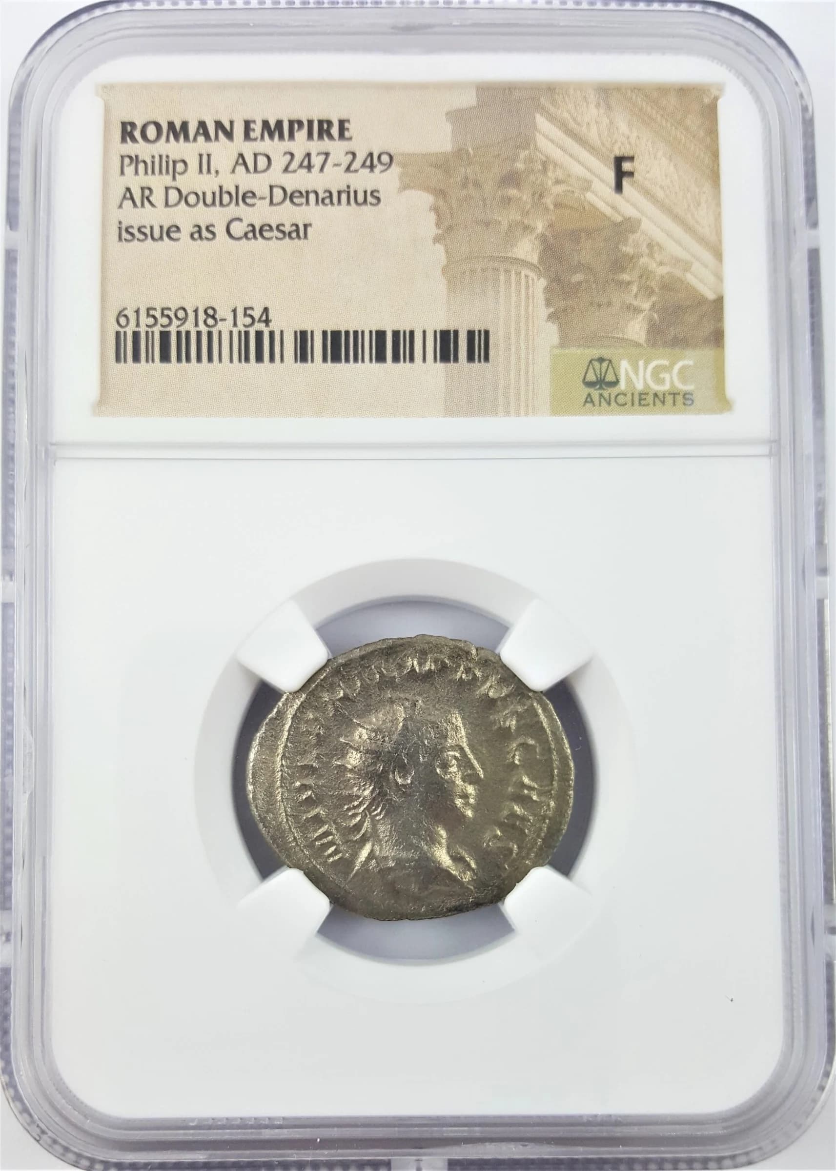 NGC-Certified Roman Coin: PHILIP2ND(AR), Grade F - Image 2
