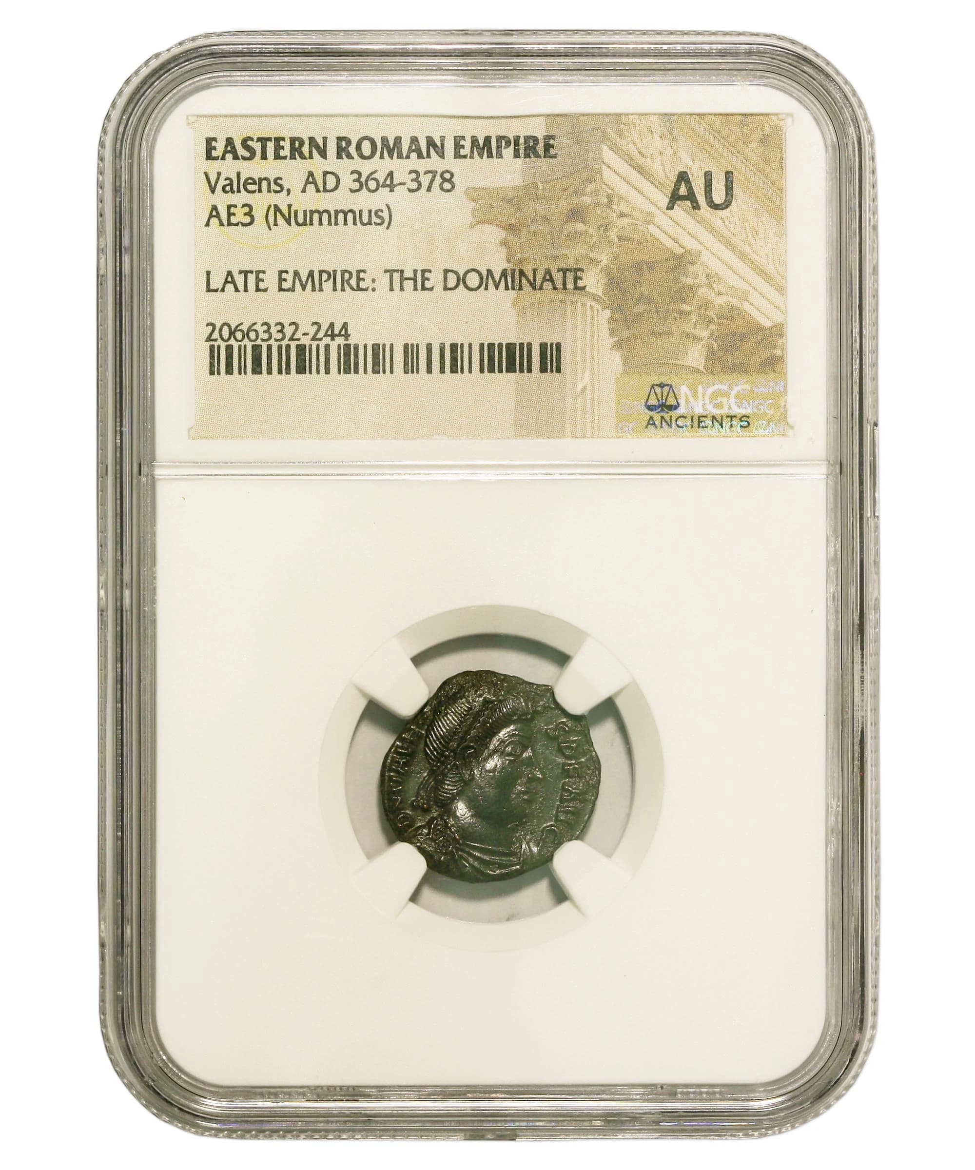NGC-Certified Roman Coin: Valens, AE3, Grade AU - Image 2