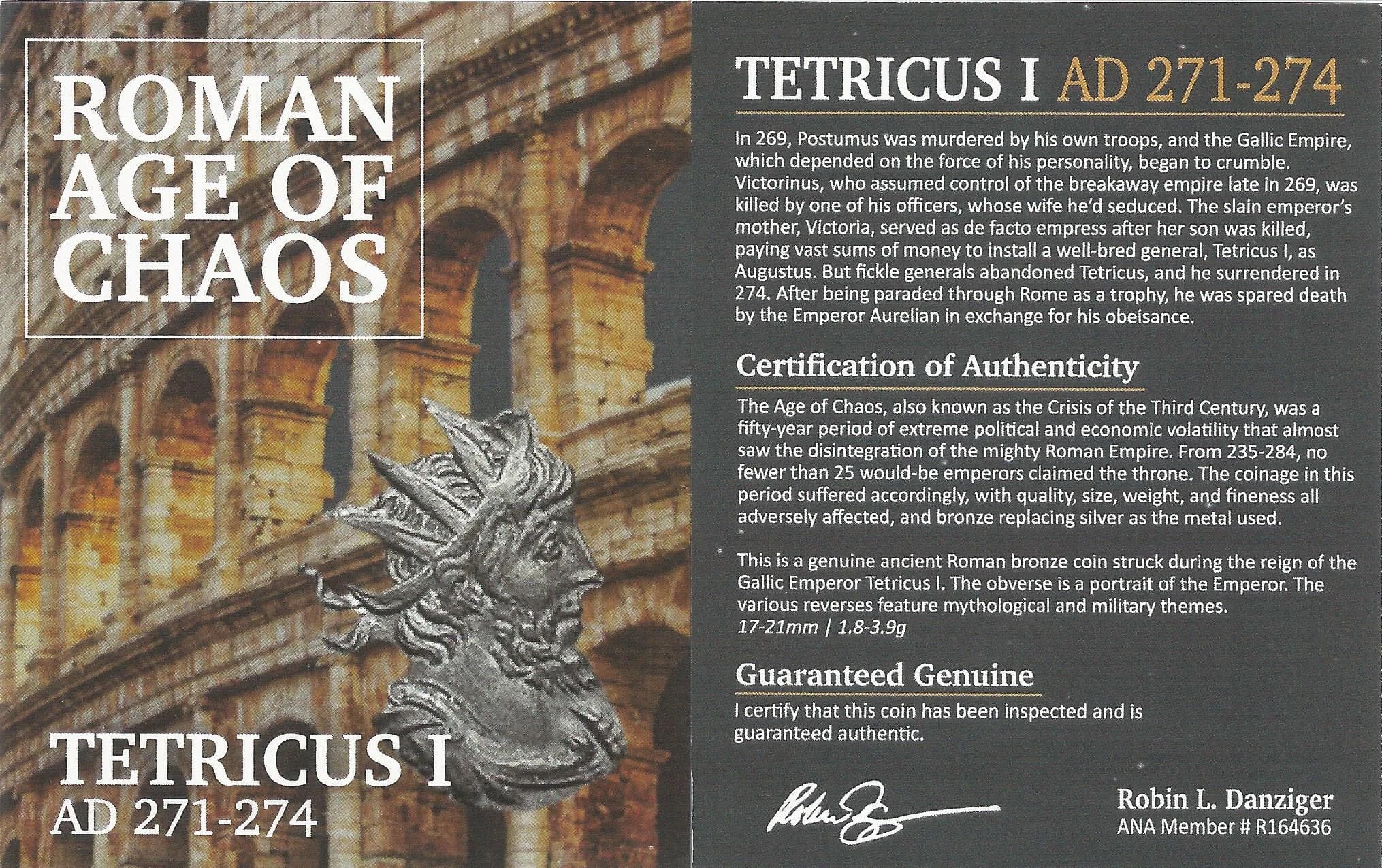 NGC-Certified Roman Coin: TETRICUS1ST(ANT), Grade AU - Image 4