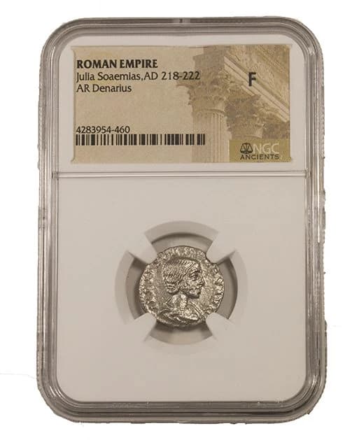 NGC-Certified Roman Coin: Julia Soaemias, Denarius, Grade F - Image 2