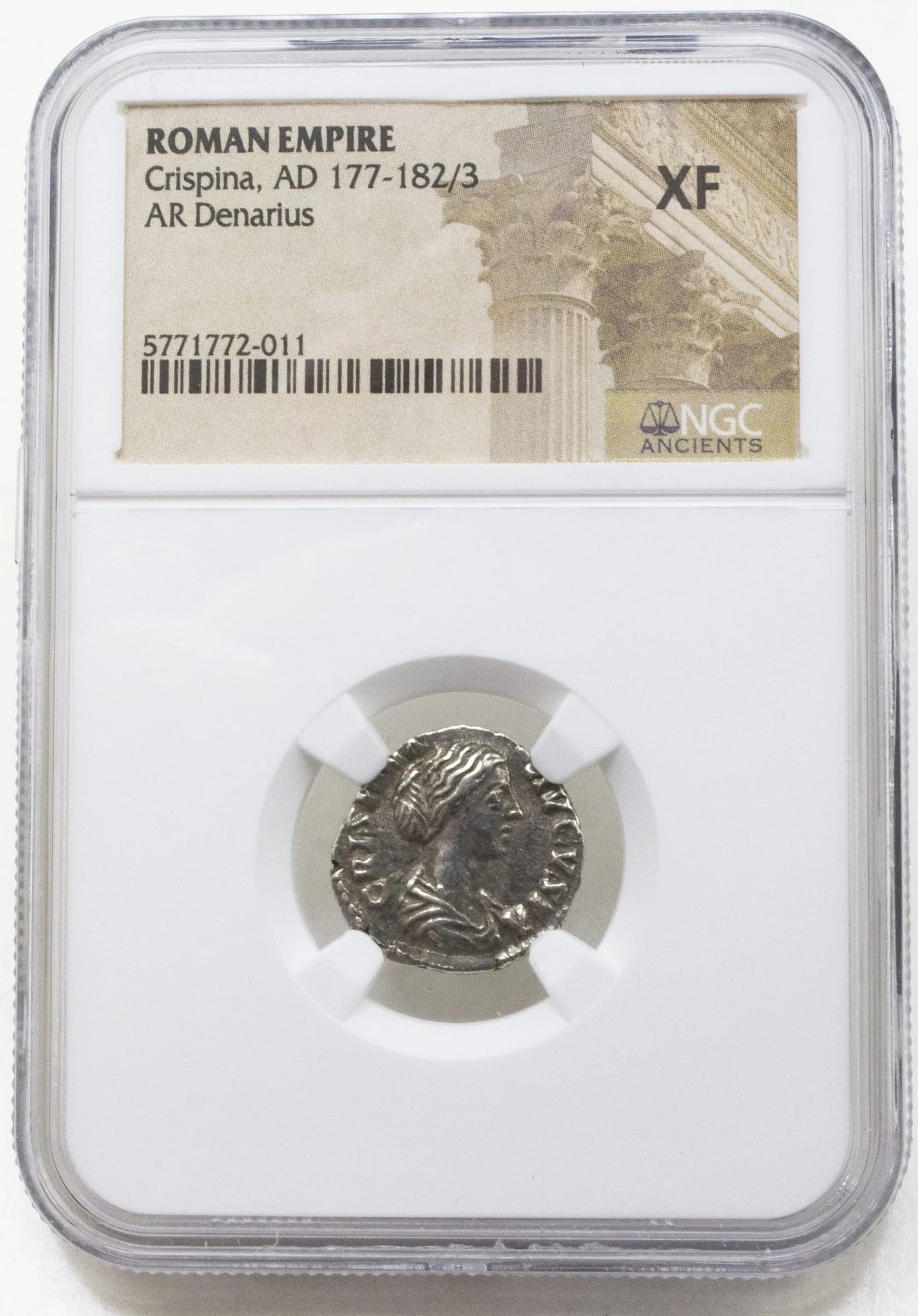 NGC-Certified Roman Coin: Crispina, Denarius, Grade XF - Image 2