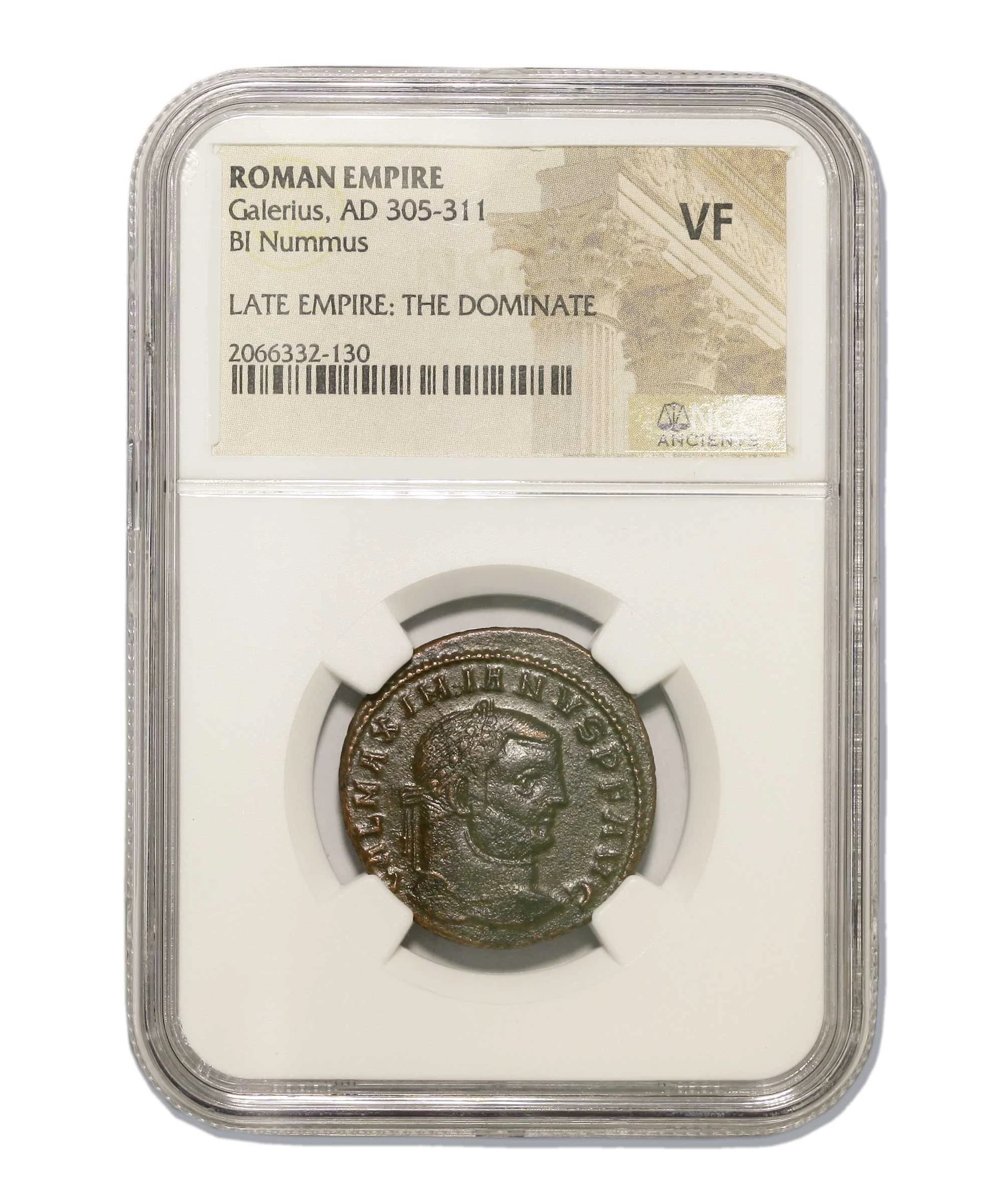 NGC-Certified Roman Coin: Galerius, AE1, Grade VF - Image 2