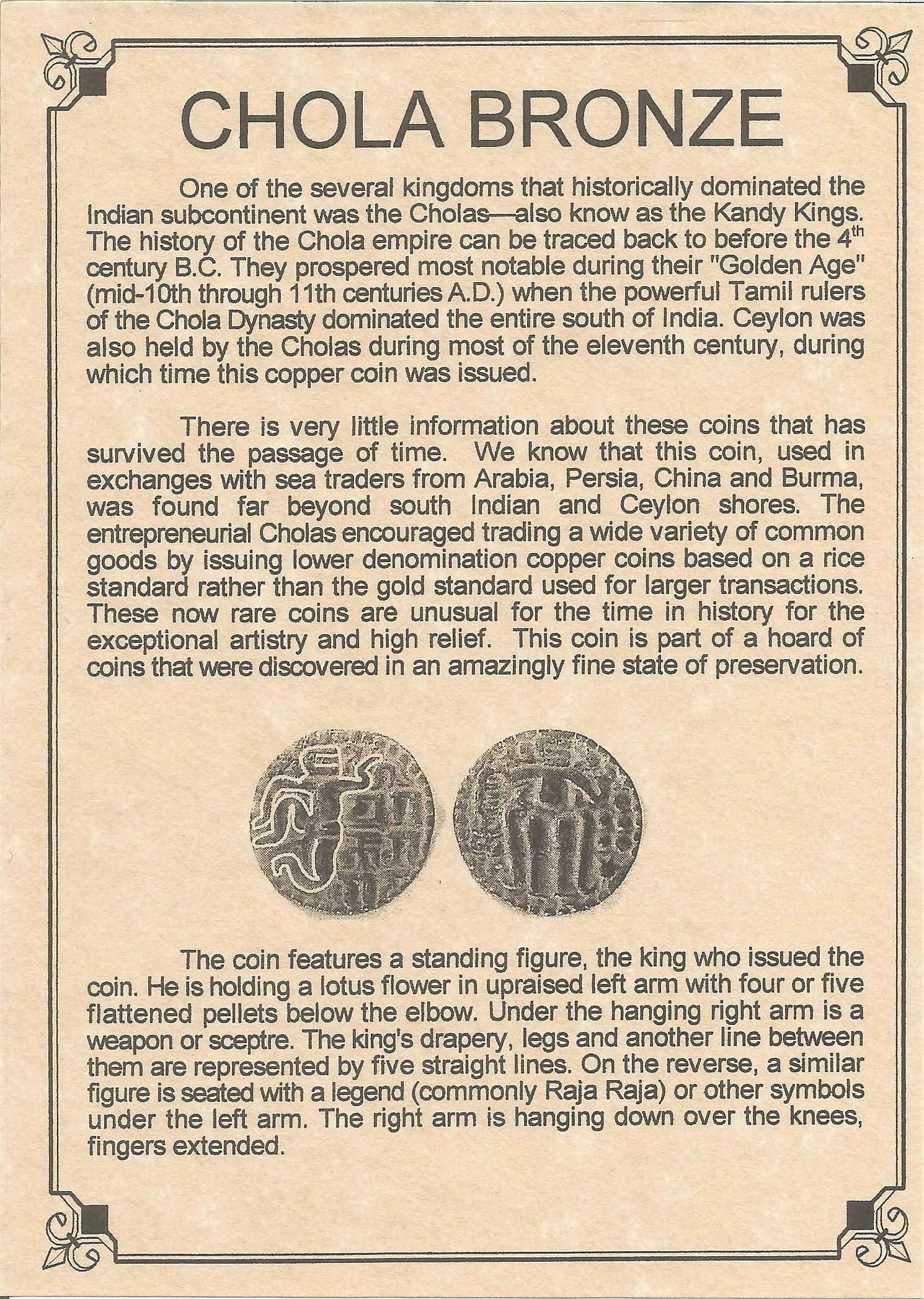 Chola Dynasty Coin (Album) - Image 3