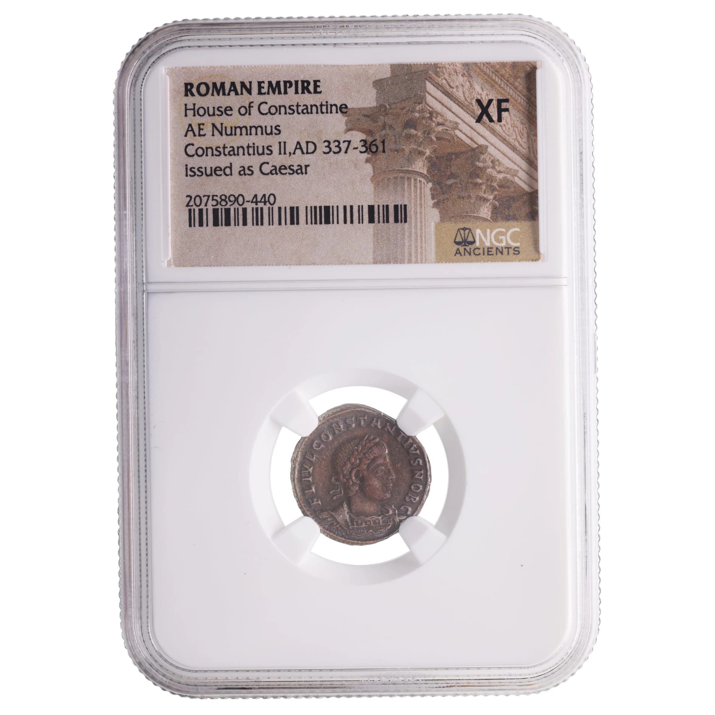 NGC-Certified Roman Coin: CONSTIUS2ND(AE3), Grade XF - Image 2