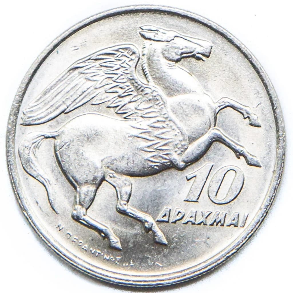 Pegasus 10 drachmai Greek Coin (Mini Album) - Image 3