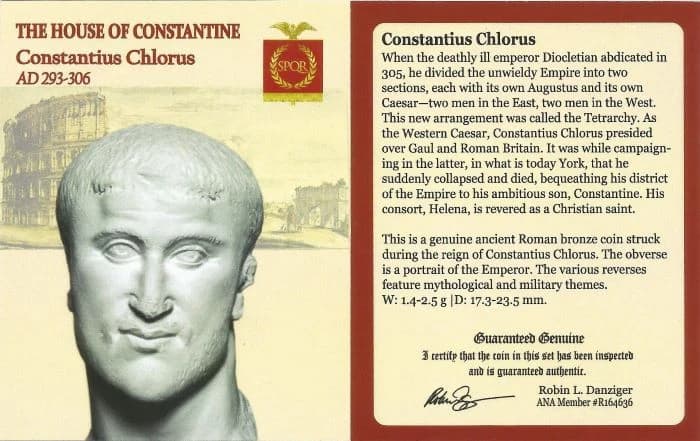 NGC-Certified Roman Coin: CONSTIUS1ST(QUARTER NUMMUS), Grade CH-F - Image 2