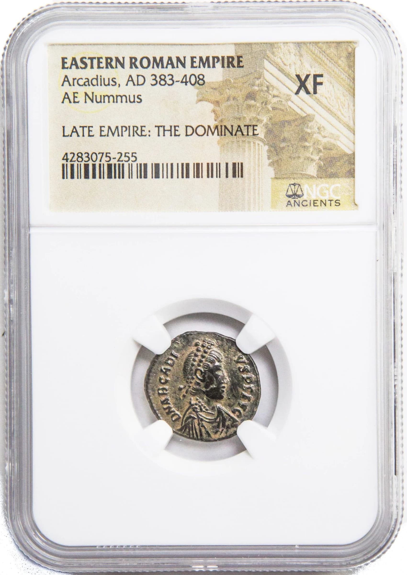 NGC-Certified Roman Coin: Arcadius, AE3, Grade XF - Image 2