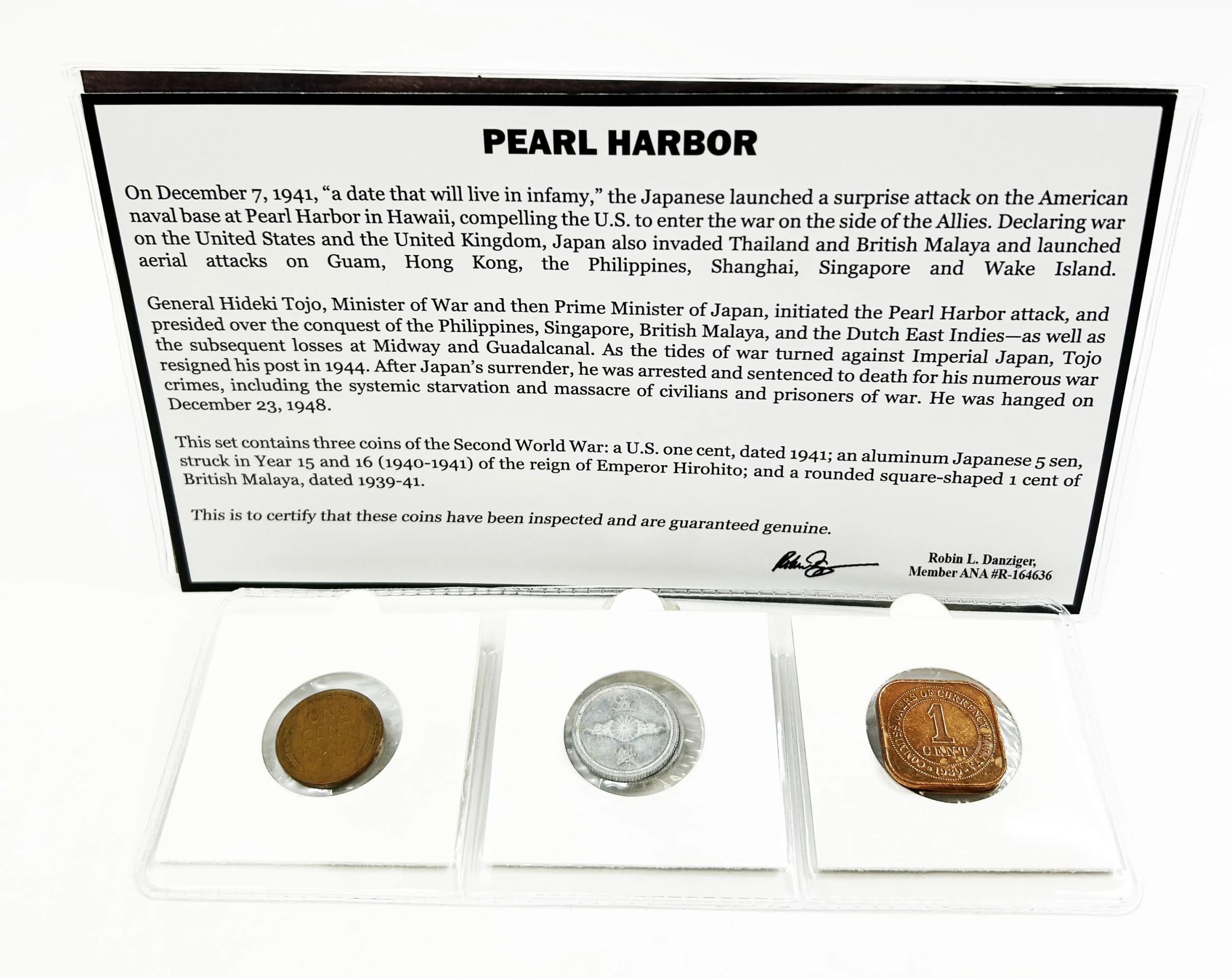 Pearl Harbor: Three Coins of World War II (letterbox folder) - Image 2