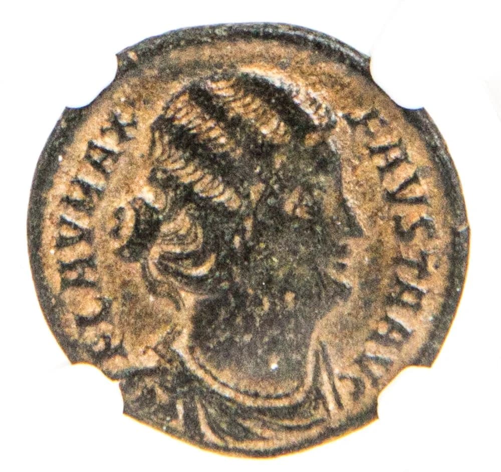 NGC-Certified Roman Coin: Fausta, AE3, Grade F - Image 3