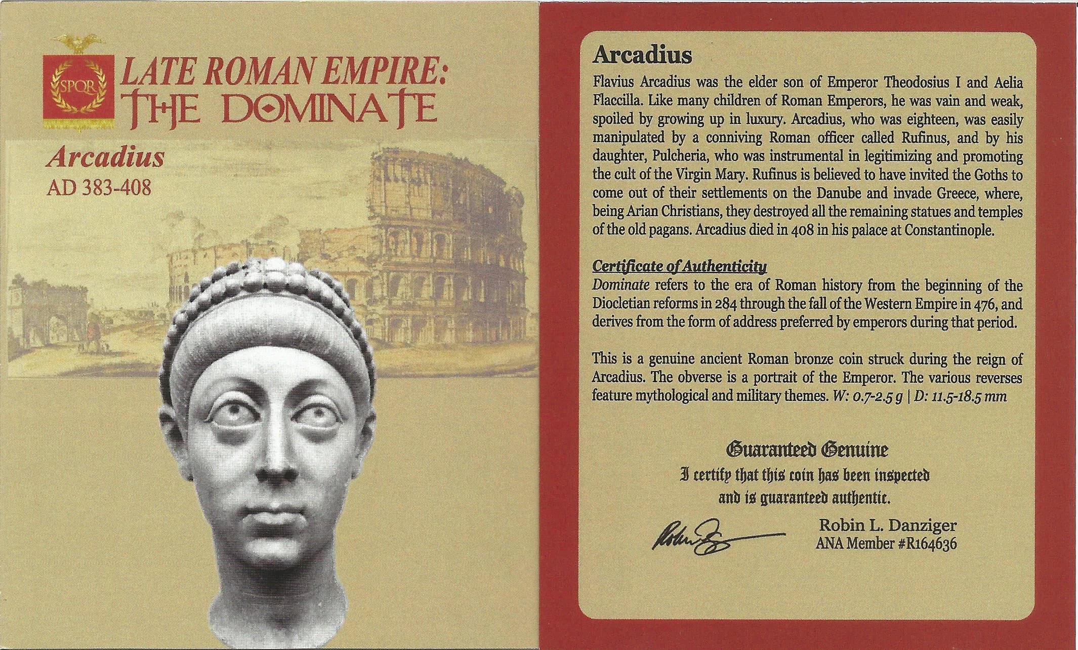 NGC-Certified Roman Coin: Arcadius, AE3, Grade XF - Image 4
