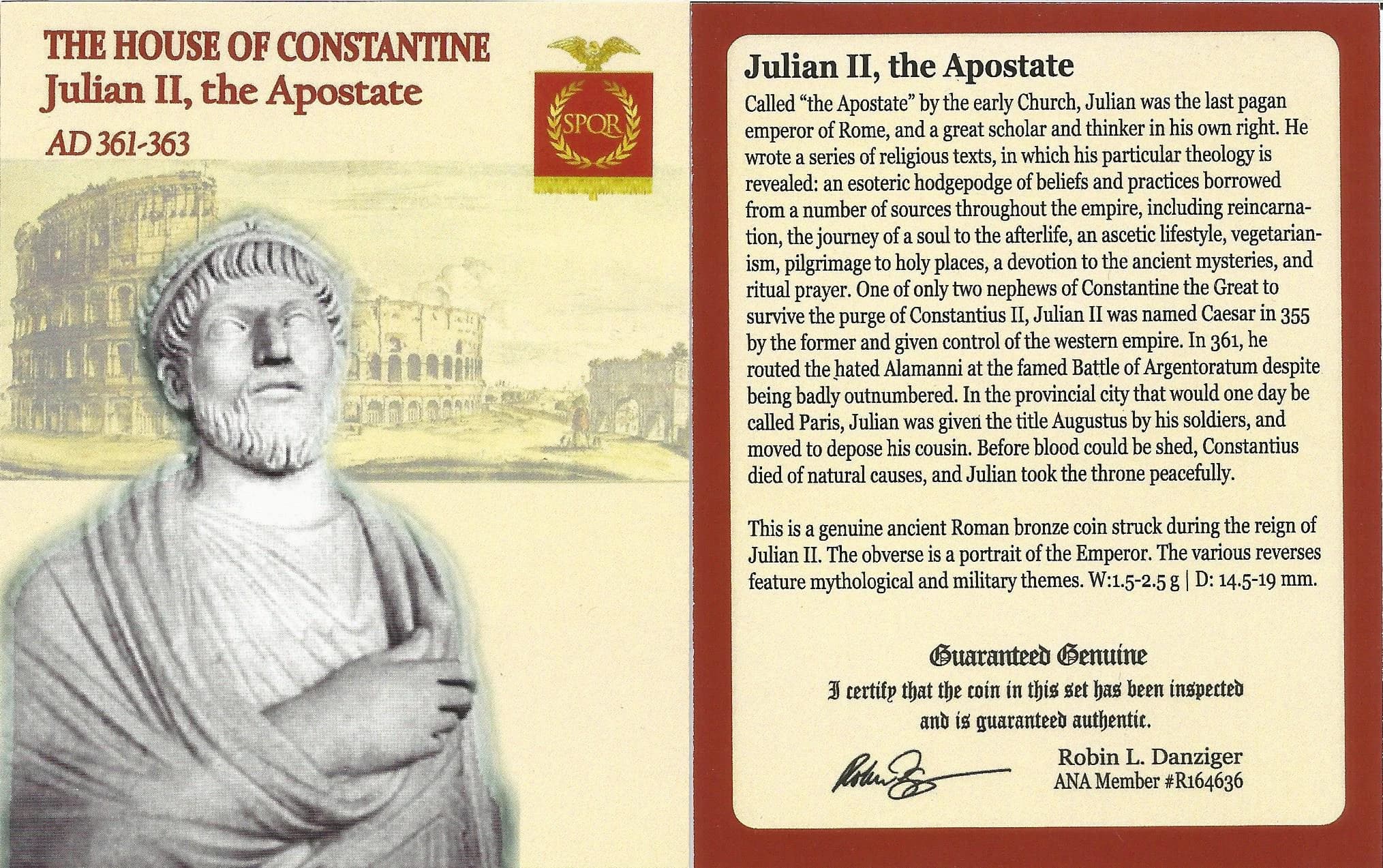 NGC-Certified Roman Coin: JULIAN2ND(AE2/3), Grade F - Image 4