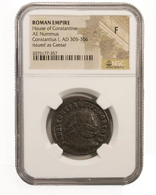 NGC-Certified Roman Coin: CONSTIUS1ST(AE1), Grade F - Image 2