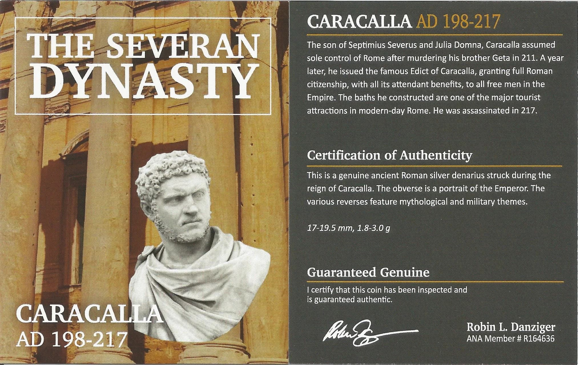 NGC-Certified Roman Coin: Caracalla, Denarius, Grade F - Image 5