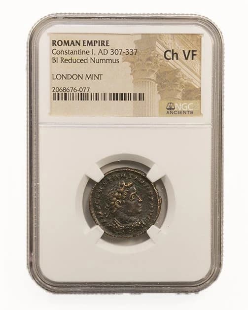 NGC-Certified Roman Coin: CONSTGRT(AE3) LM, Grade VF - Image 2