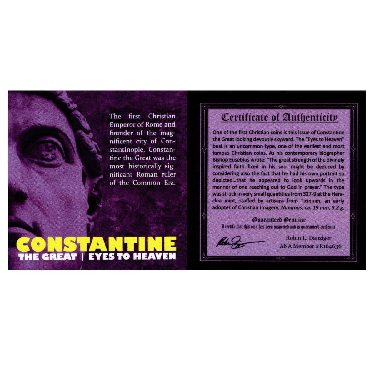 Constantine the Great: "Eyes to Heaven" Coin (One-Coin Box) - Image 3