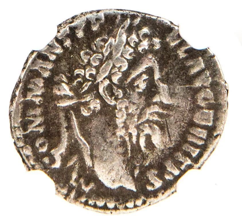 NGC-Certified Roman Coin: Commodus, Denarius, Grade F - Image 3