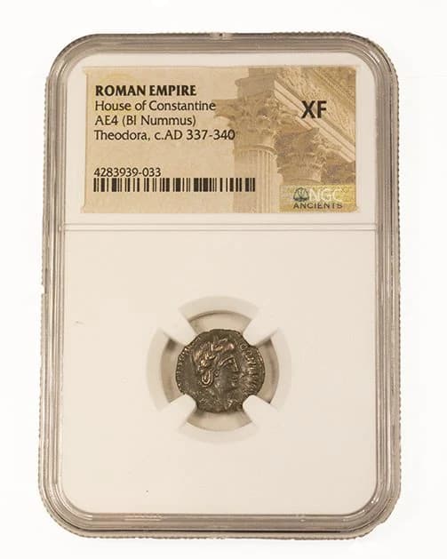 NGC-Certified Roman Coin: Theodora, AE4, Grade XF - Image 2