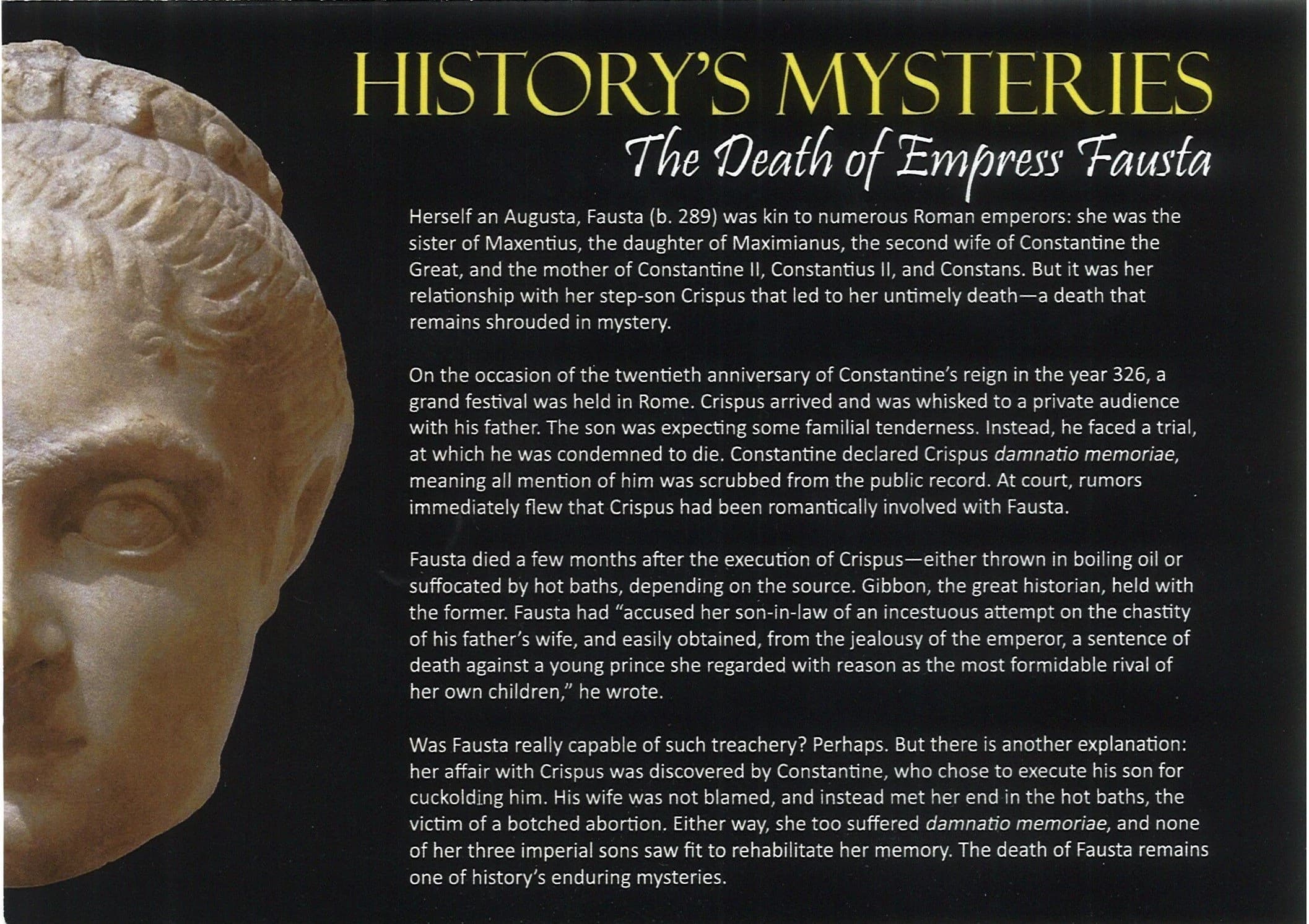 History's Mysteries: The Death of Empress Fausta Album - Image 6