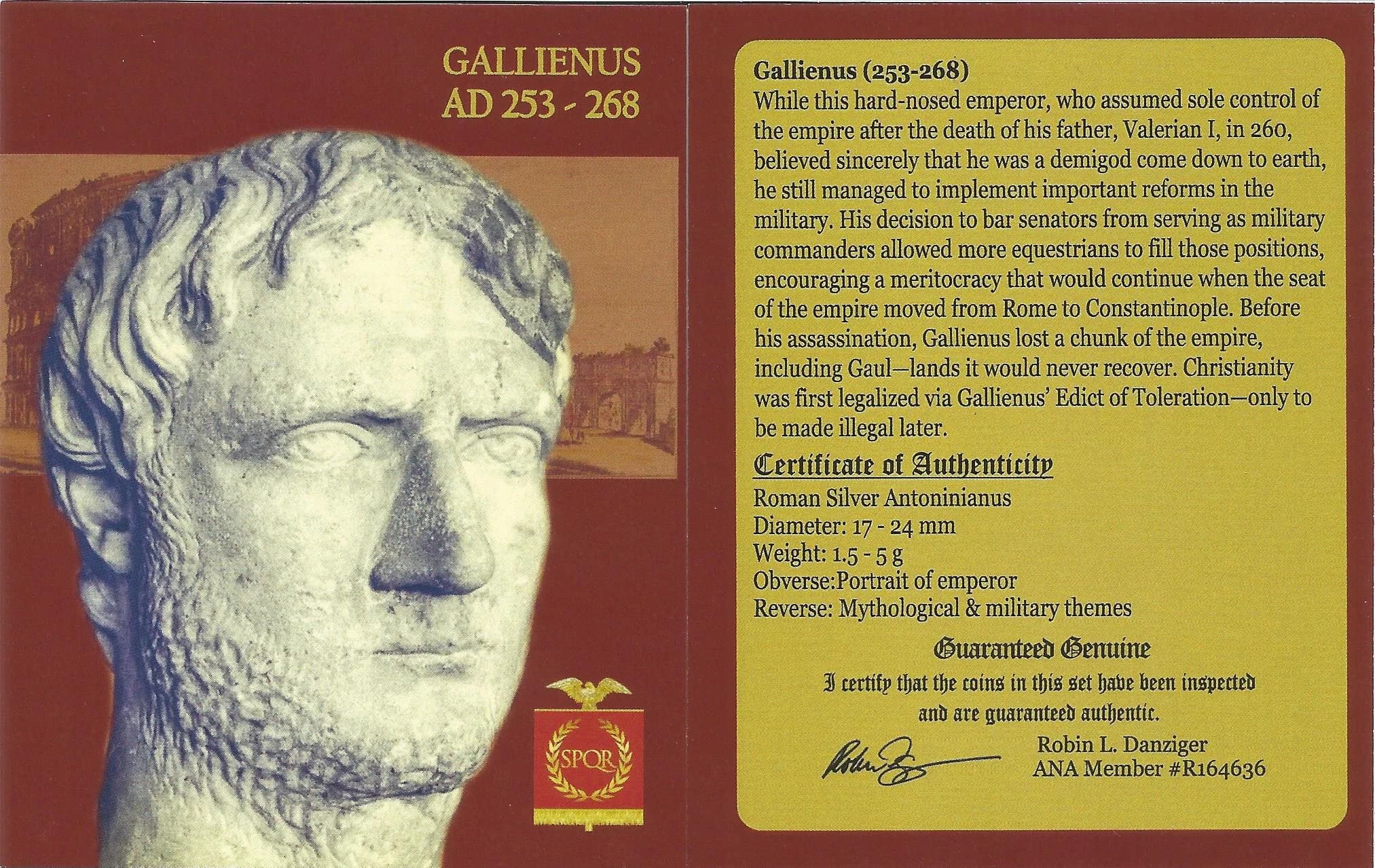 NGC-Certified Roman Coin: Gallienus, Ag ANT, Grade VF - Image 6