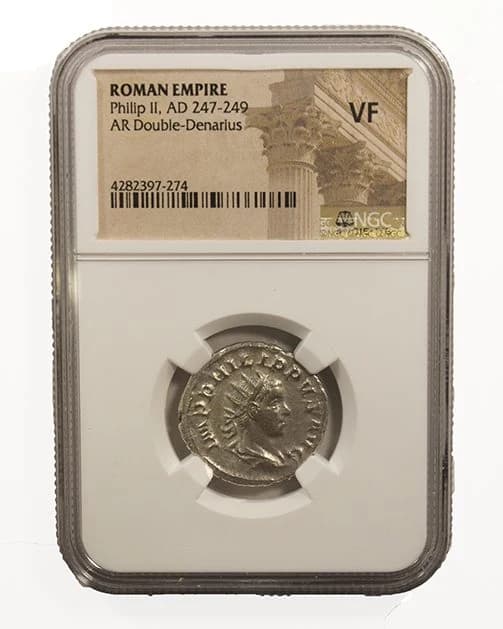 NGC-Certified Roman Coin: PHILIP2ND(AR), Grade VF - Image 2