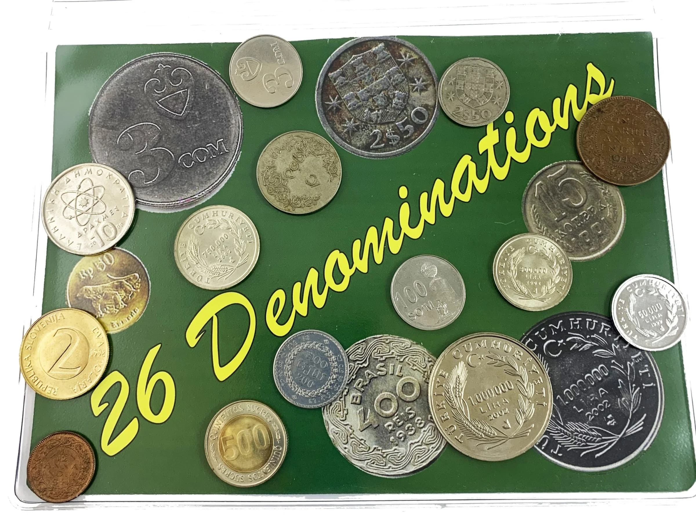 Coins in 26 Denominations, from 1/12 anna to 1000000 lira (C-U) - Image 2