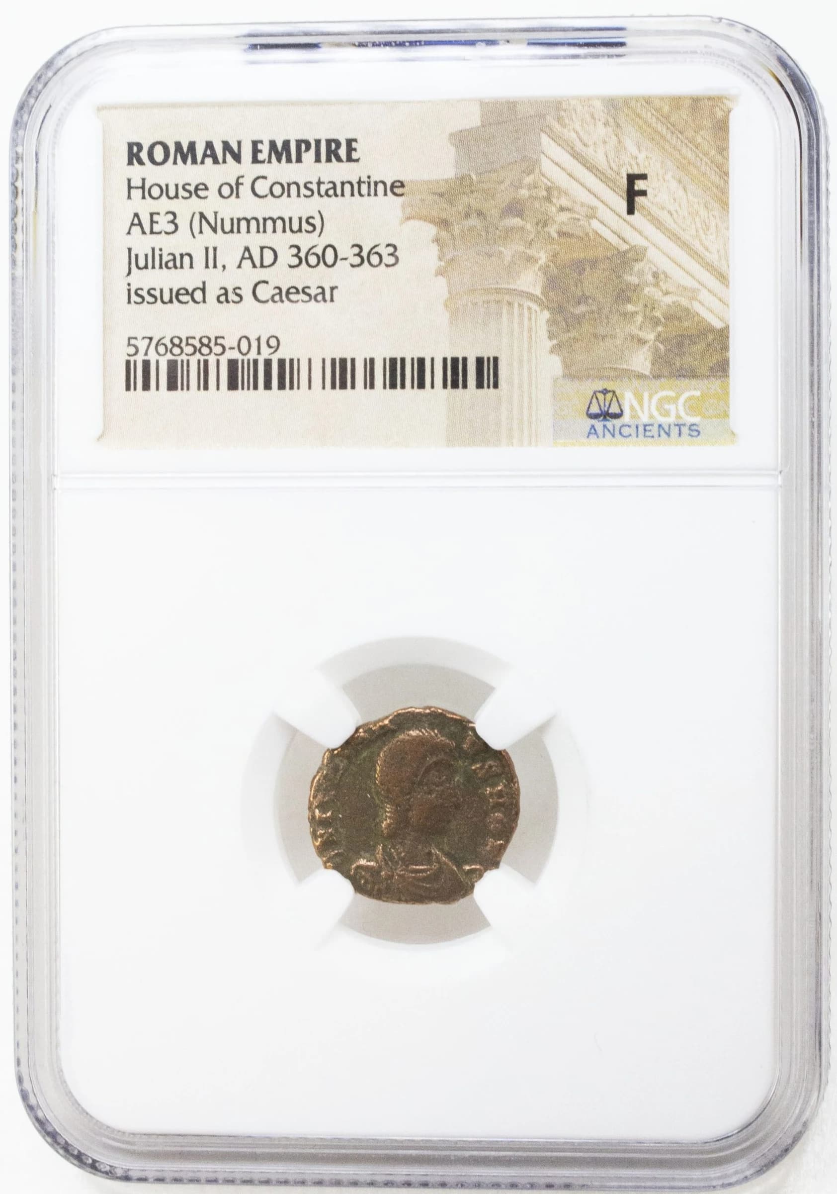 NGC-Certified Roman Coin: JULIAN2ND(AE3/4), Grade F - Image 2