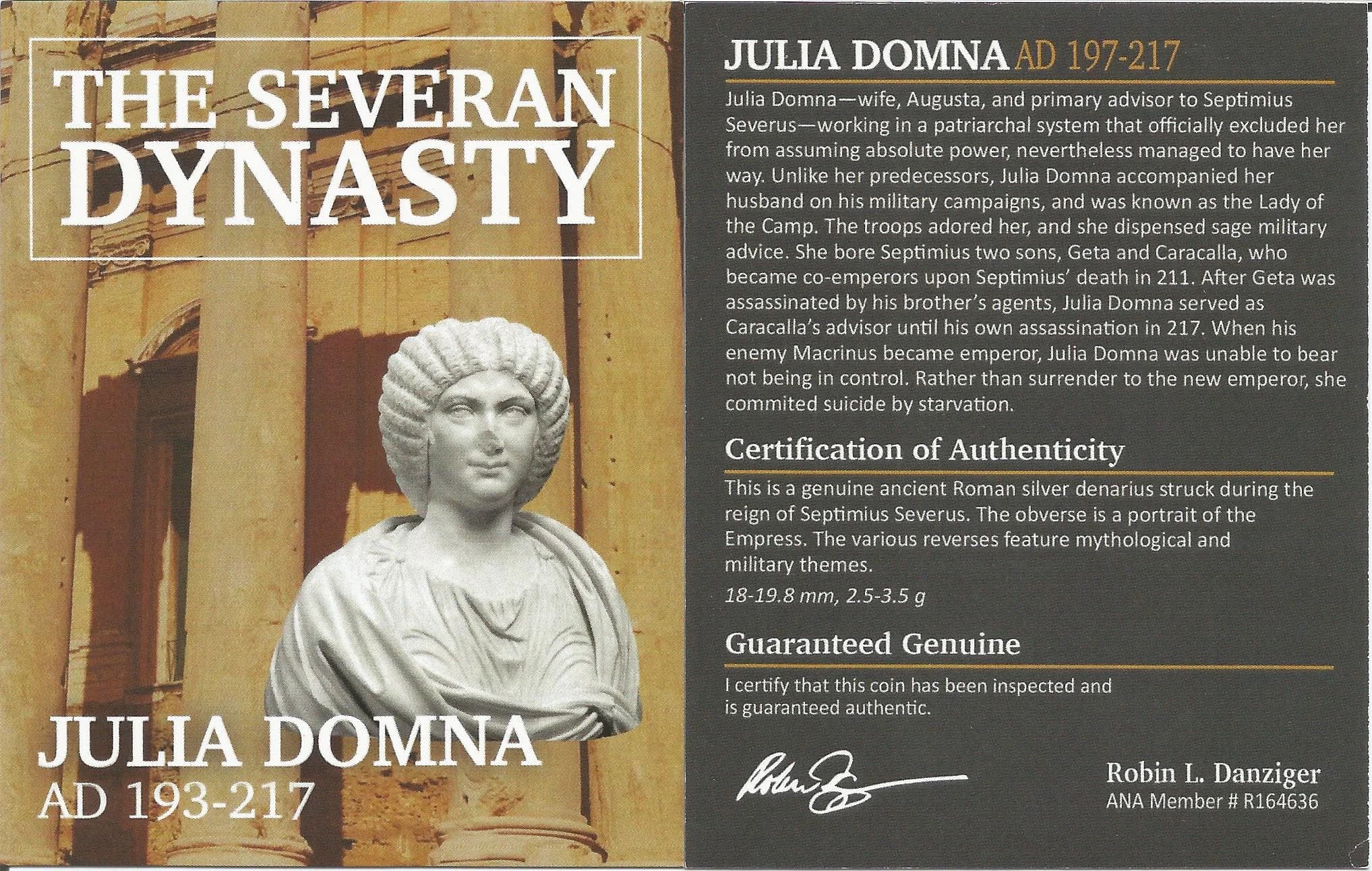NGC-Certified Roman Coin: Julia Domna, Denarius, Grade VF - Image 4